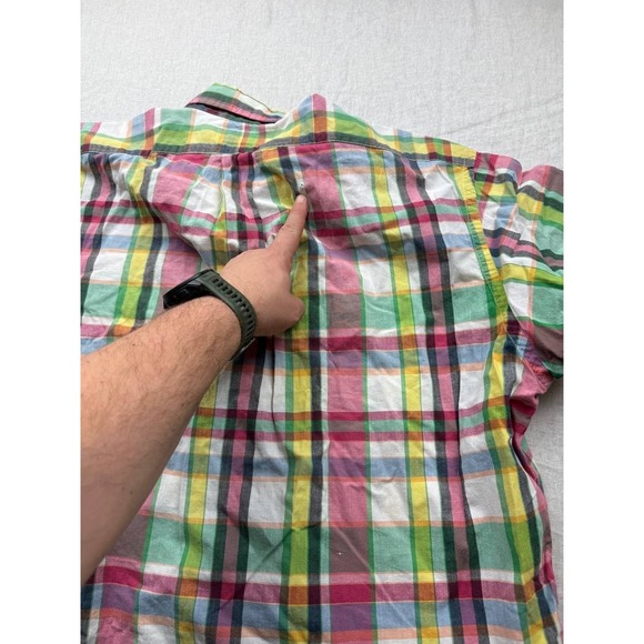 Ralph Lauren Polo Golf Plaid Tilden Short Sleeve Shirt Multicolor Mens Size XL - Picture 9 of 9